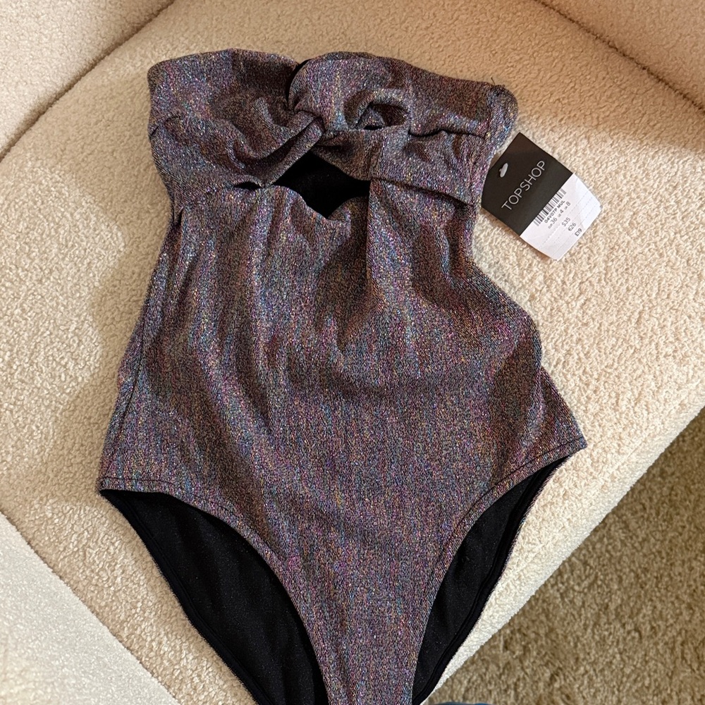 Topshop Iridescent Bodysuit